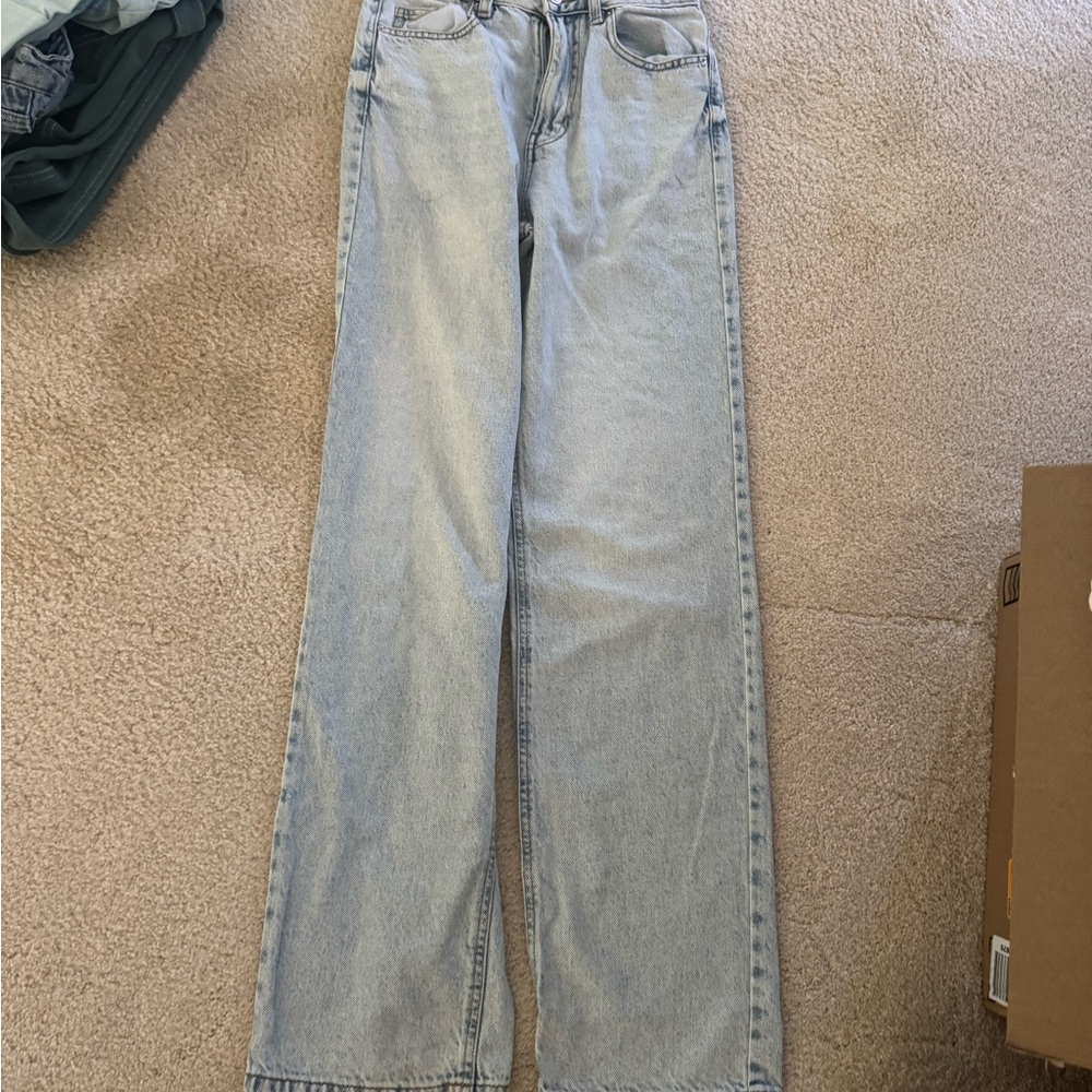 PacSun Women's Light Blue Straight Leg Jeans